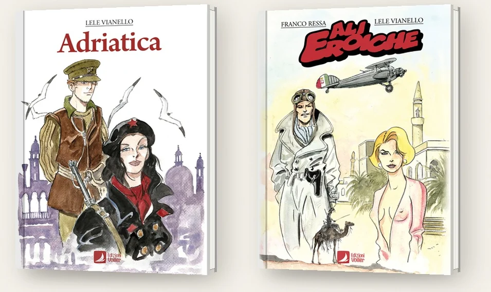 Lucca Comics 2026, le avventure d’autore di Lele Vianello: Adriatica e Ali eroiche, cartonati Edizioni Voilier